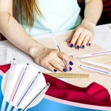 EDCUEBE7 11pcs/Set Erasable Pens, High Temperature Disappearing Ink With Pen Case