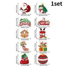 1 套节日圣诞袜雪人门挂饰 - 彩色吊坠装饰，适合派对场景、冬季仙境和节日装饰 - 易于悬挂且可重复使用，圣诞节