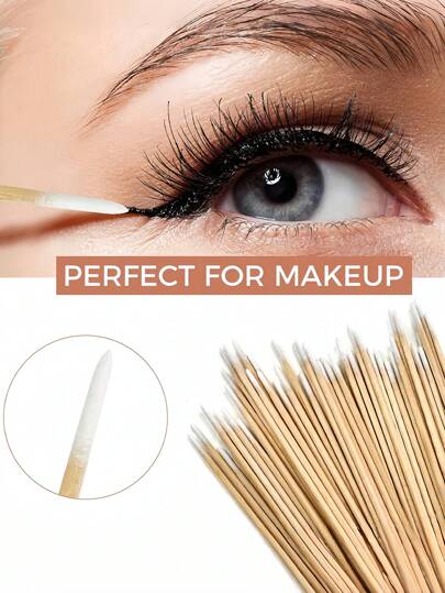 100 pezzi/500 pezzi Lime per unghie in legno, stecchette per manicure, spinginunghie, pennelli per arte di unghie, strumenti, bastoncini di pulizia a doppia estremità, applicatori appuntiti, forniture per tatuaggi, accessori applicatori per cosmetici e trucco