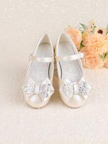 Bailarinas de flores de princesa con purpurina plateada para niña, adecuadas para fiesta de boda, dama de honor, vestido de ballet para niños