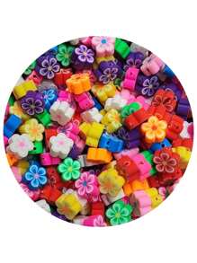 25 Pcs Fimo Interlayer Butterfly Bear Heroes Fruits Sweets Heart And Others Beads Jewelry - Flower - View 1