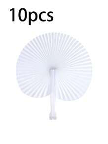 1 pieza/2 piezas/3 piezas/4 piezas/5 piezas/10 piezas Abanicos plegables de papel en forma de corazón blanco para bodas y viajes