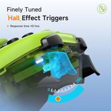 EasySMX X05 Multiplatform Gaming Controller With Hall Effect Joysticks Tri-Mode Connection(BT+2.4G+Wired) Compatible With PC\Android\IOS\NS\Tablet,For Black Myth Wukong - Green - View 7