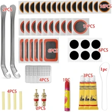 56pcs Bike Tire Repair Kit, Bicycle Tool Kit, Self-Adhesive Puncture Repair Kit, Multifunction Bike Repair Tool, With Vulcanization Patch, For Road Bikes - Black - View 11