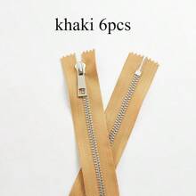 5# 金属拉链，银齿，多种颜色，拉力顺畅，适用于包包、口袋、钱包，15cm/20cm/25cm/30cm - 6個 - 查看 15