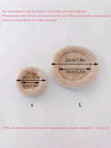 1pc Camel Round Small Pet Bed With Arctic Velvet Pad, Suitable For Autumn And Winter, For Hamsters, Guinea Pigs, And Other Small Pets