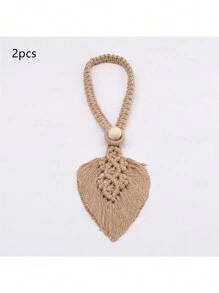 1/2/4 Stücke Boho Blatt Vorhangbinder für Zuhause Dekoration 53 x 10 cm