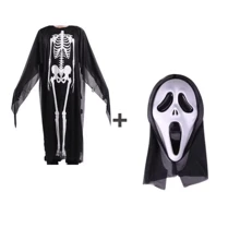 Complete Panic Terror Costume (Skeleton) - Halloween - Adult And Children - Mặt nạ và quần áo - Xem 2
