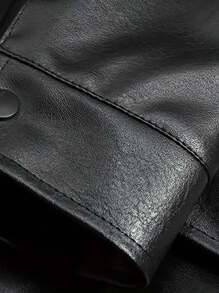 Luxury Faux Leather Jacket With Camel Lining For Men, Warm, Fashionable, Suitable For Autumn/Winter