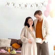 婴儿洗礼妈妈/爸爸金属胸针、缎带、布带套装婴儿洗礼家庭装饰礼物 - 彩色 - 查看 7