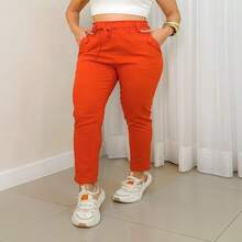 ZJW FASHION LINEN PANTS - trái cam - Xem 3