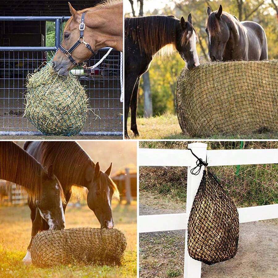 1pc Slow Feeder Hay Net For Horses, Cows, Sheep, Alpacas And Donkeys
