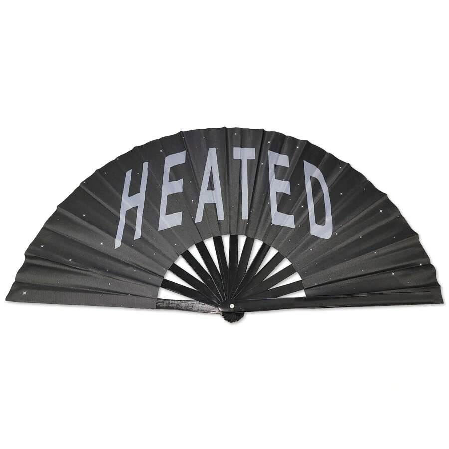 HEATED Large Concert Hand Fan - Foldable Handheld Renaissance Fan, Perfect For Festivals, Raves, Abanicos De Mano Para Fiesta - Folding Fan - View 1