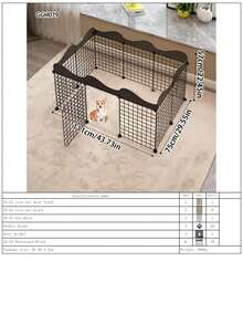 Modular Pet Fence Dog Cage Small/Medium Breed Puppy Indoor Home Use Playpen Kennel - Multicolor - View 12