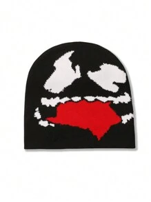 Multi-Design Funny Teeth Knitted Hat, Autumn & Winter Warm Beanie, Acrylic Fiber Material Casual Y2K Jacquard Cap, Unisex Cold Hat