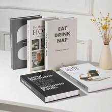 4pcs Folding Thin Fake Book Decor Coffee Table Books, Creative Simulation Book Model For Hotel Show House Villa Decoration, Random Delivery - Multicolor - View 2