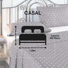 4-Piece Double Sheet Set 150 Threads 100% Cotton Vintage Poa - Max Decor - 灰色 - 查看 6