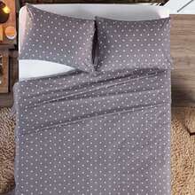 4-Piece Double Sheet Set 150 Threads 100% Cotton Vintage Poa - Max Decor - 灰色 - 查看 2