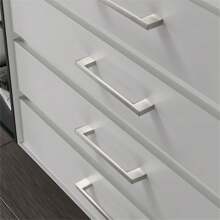 1 pieza Manijas simples de gabinete de cocina, perillas de cajón y tiradores de puerta de armario de aleación de aluminio cepillado negro para muebles