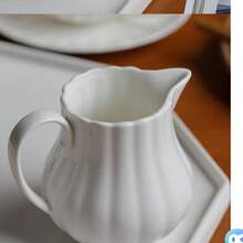 Jarra de porcelana pequeña nueva de perla iridiscente en existencia, jarra de leche cerámica, envase de leche creativo