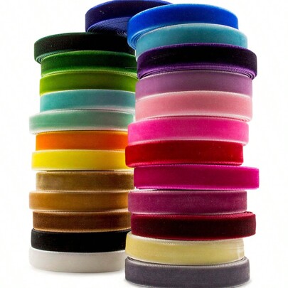 1pc 5yards 15mm Velvet Ribbon Handmade Wedding Party Decoration Ribbon For Gift Wrapping DIY Hair Bows Sewing Crafts Valentines