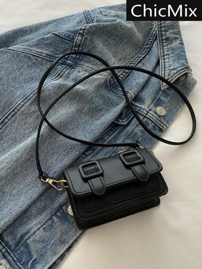 Mini Fashion Solid Color Simple Flip Shoulder Bag, Suitable For Shopping, Wallets, Shopping, Young Women, College Students, Newcomers, White-Collar Workers. They Are Very Suitable For Offices, Universities, Work, Business, Commuting, Outdoor Activities, Travel, And Outings