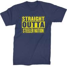 Straight Outta Steeler Nation Football  Mens T-Shirt