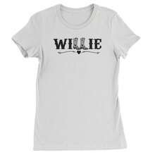 Willie Cowboy Boots Hippy Country Music Womens T-Shirt - trắng - Xem 1