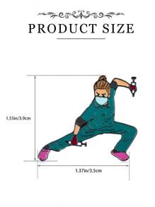 1pc Creative Medical Enamel Pin RN Brooch For Doctor Nurse Funny Nursing Kung Fu Lapel Lanyard Coat Bag Badge Gifts Accessories For Students Colleagues Medico
