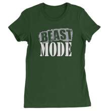 Beast Mode Training Gym Workout Womens T-Shirt - Navy Blue - View 2