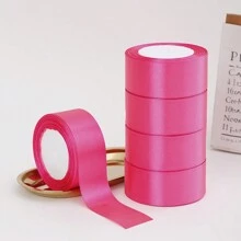 4cm/2cm/1.5cm宽缎带礼品包装蛋糕装饰带，帽子衣服配饰蝴蝶结丝带， - 玫紅色 - 查看 19