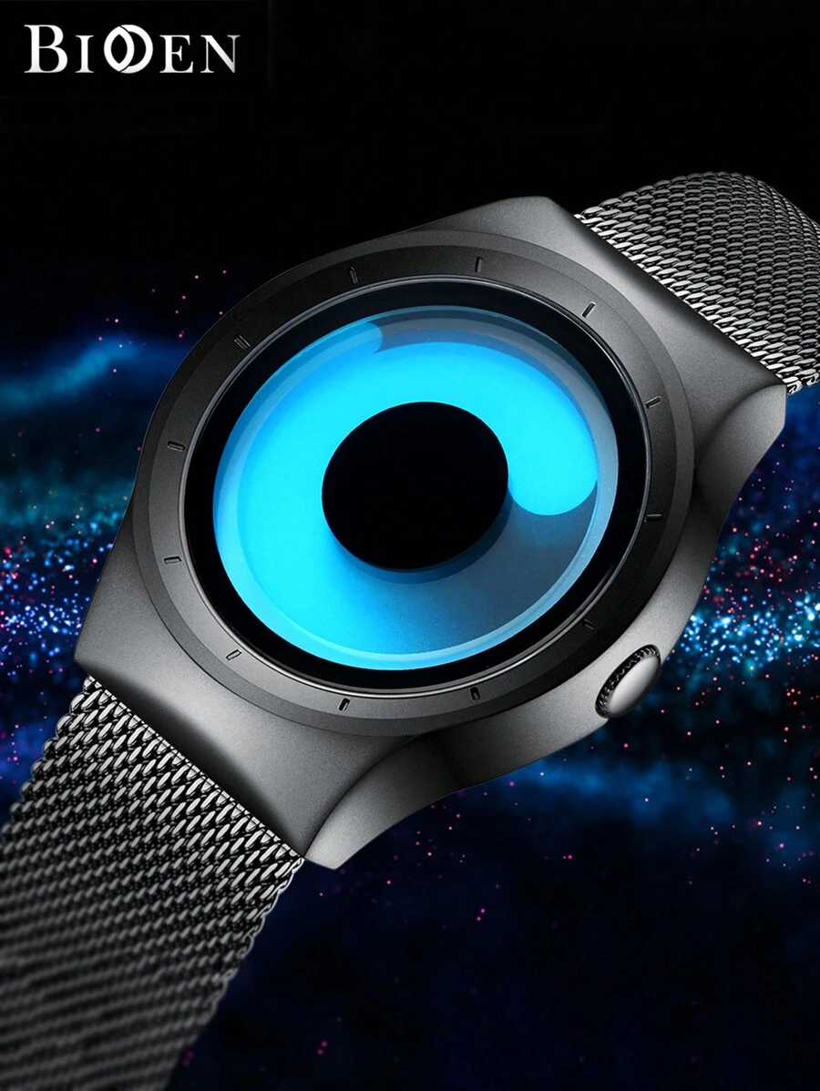 BIDEN Đồng hồ nam, kiểu dáng thời trang thường ngày, đồng hồ thạch anh chống nước dành cho sinh viên.