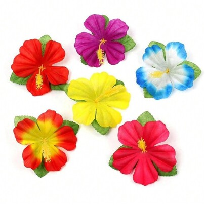 24pcs Artificial Hibiscus Flowers Tropical Party Decoration Supplies Simulation Flowers For Party Jungle Beach Theme Table Decorations,Room Decor,Home Decor,Birthday Decorations,Bathroom Decor,Decor,Flowers,House Decor,Living Room Decor,Flower,Table Decor, Valentine's Day, Gift Gifts Graduation