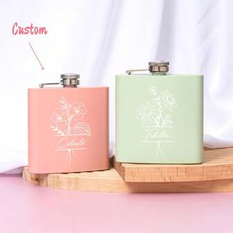 Petaca personalizada para mujeres, petaca personalizada, petaca grabada como regalo para mujeres, regalos para damas de honor, regalos para damas de honor, multifuncional, ajustable, reutilizable, ornamental, fácil de limpiar, linda, cómoda, elegante, suave, adorable, de alta calidad, moderna, colorida, personalizada, única, regalo ideal para él, regalo ideal para ella, ella, novia, papá, novio, familia, mamá, amigos, hijo, hija, cocina, comedor, baño, sala de estar, dormitorio, escuela, oficina, sala de té, hogar, jardín