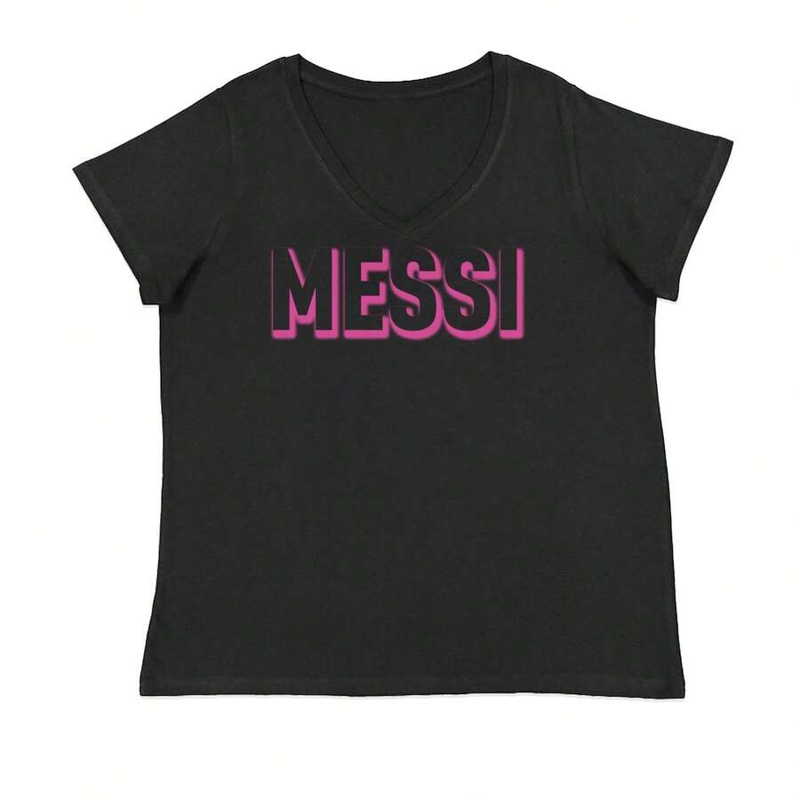 OUTLINE Miami Futbol Ladies V-Neck T-Shirt - màu đen - Xem 1