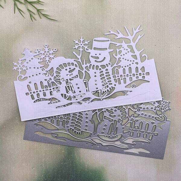 1pc Festive Snowman Metal Cutting Dies For DIY Scrapbooking And Card Making