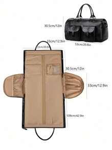 Garment Bag For Travel,Carry On Garment Bag,3In 1 HangingSuitcase Suit Weekender Travel Bag,Set Of 2 With WashBag,Convertible Garment Bag With Shoulder Strap,HangingSuitcase Suit Travel Bags Gym Bag Big Bag Overnight Bag ForSport For SchoolFor Holidav,Transparent Wash Bag Color Random