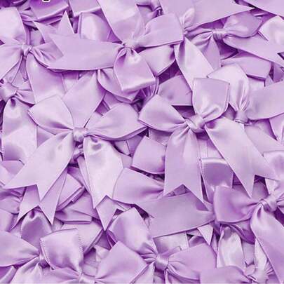 10/50 件大号布艺丝带蝴蝶结，缎尾蝴蝶形工艺蝴蝶结，适合派对装饰，混合颜色，适合返校情人节