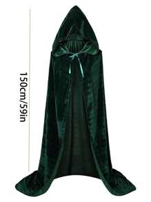 1pc Velvet Cloak Female Witch Wizard Cloak Adult Golden Velvet Cloak,Halloween Costumes, Holiday Costumes,Christmas