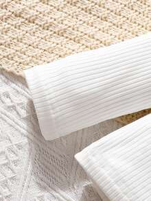 Set de 2 piezas con top acanalado + vestido de jumper a cuadros para niña, otoño/invierno - Blanco - Ver 4