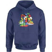 Embroidered  Pot Leaf Patch (Pocket Print) Adult Crewneck Sweatshirt - Navy Blue - View 1