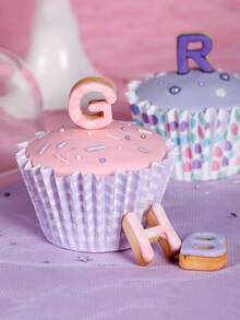 40 件装塑料字母和数字饼干模具、翻糖蛋糕装饰印章 - 彩色 - 查看 5