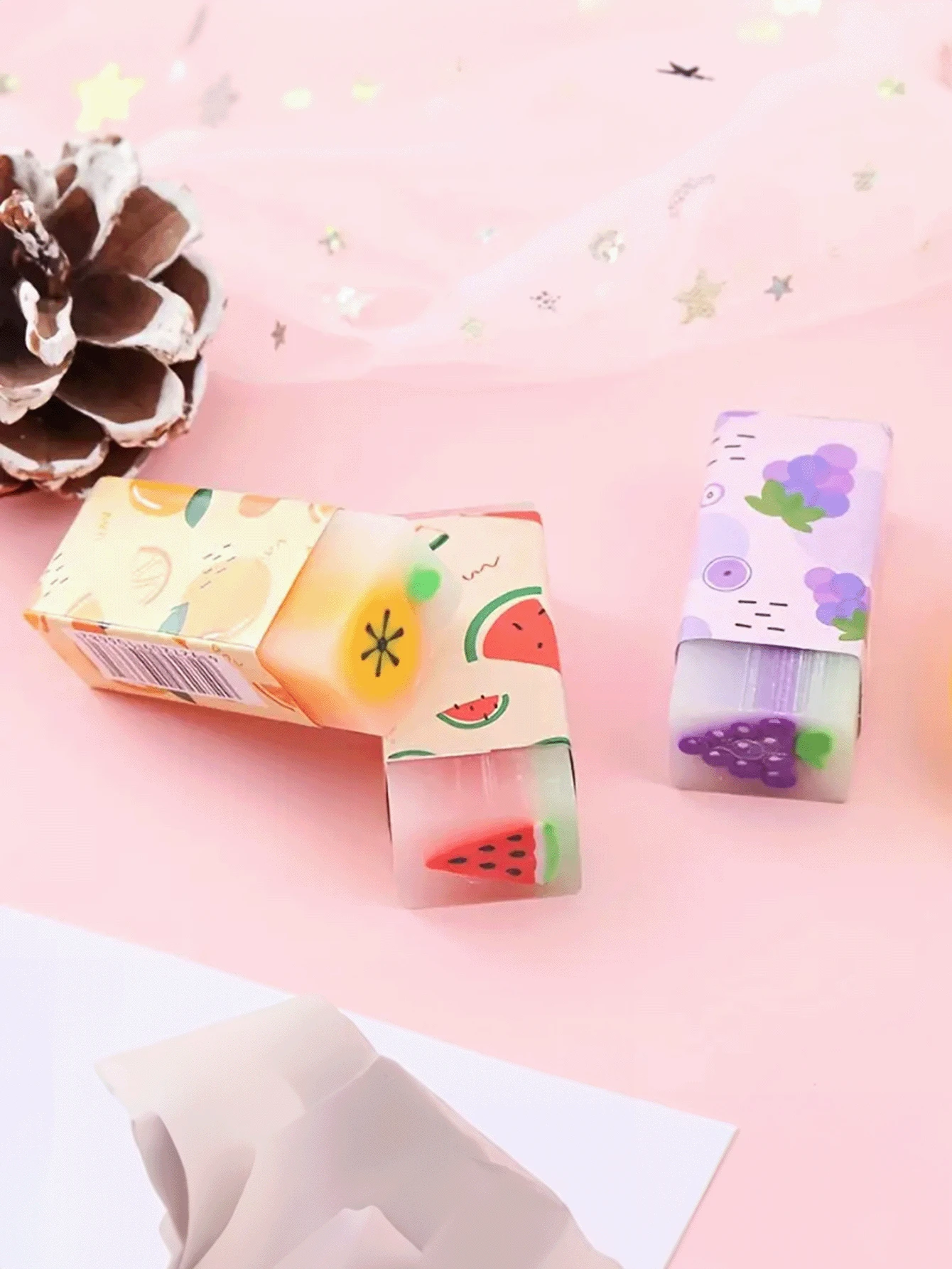 3pcs Cute Erasers, Suitable For Students To Buy In Bulk, Fun Desk