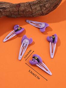 6 pièces Chapeaux magiques de chauve-souris d'Halloween, pinces à cheveux en acrylique de chauve-souris pour la fête de rue décontractée, pinces à franges de chapeau magique d'araignée pour la fête de costume de vacances