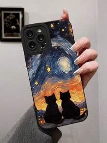 直边打孔星空黑猫彩绘防摔手机壳 兼容 P14 ProMax 3D卡通P13、P11彩绘P12防摔XR卡通78 GES2手机壳XS 兼容 P15系列A03s、A03Core、A04、A12、A13、A14、A21s、A22、A23、A24、A32、A33A34、A5 A51 A52、A53、A54、A71、A72、A73、S20FE、S21、S22和Redmi系列Redmi 9、Redmi 9A、Redmi 10A、Redmi 10C、Redmi Redmi Note9、Redmi Note10、Redmi Note11、Redmi Note12、Redmi 12、Redmi 12C 防水防震防刮 抵抗的 - 彩色 - 查看 2