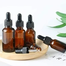 5 件琥珀色玻璃滴管瓶，带玻璃滴管分配器，适用于精油、芳香疗法、香水、实验室、药品、液体、旅行、带玻璃滴管的玻璃瓶、便携式配件储存 - 棕色分裝瓶 - 查看 8