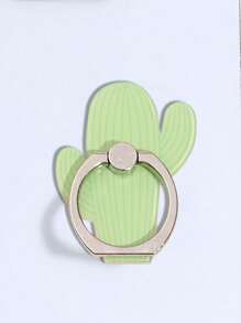 Soporte anular adhesivo para teléfono con diseño de planta de dibujos animados de cactus y aguacate - multicolor - Ver 9