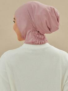 1pc Women's Modal Fabric Elastic Hat Comfortable Neck Protection Cap, Convenient For Head Scarf Hijab, Fashion Solid Color Head Cover, Suitable For Daily Wear Casual Abaya Accessories Casual Under Cap Veiled Clothes