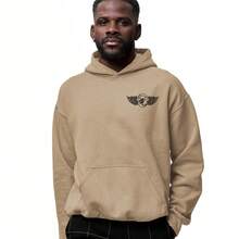 Abstract Forever Persist Cotton Hooded Sweatshirt - 鏽棕色 - 查看 2