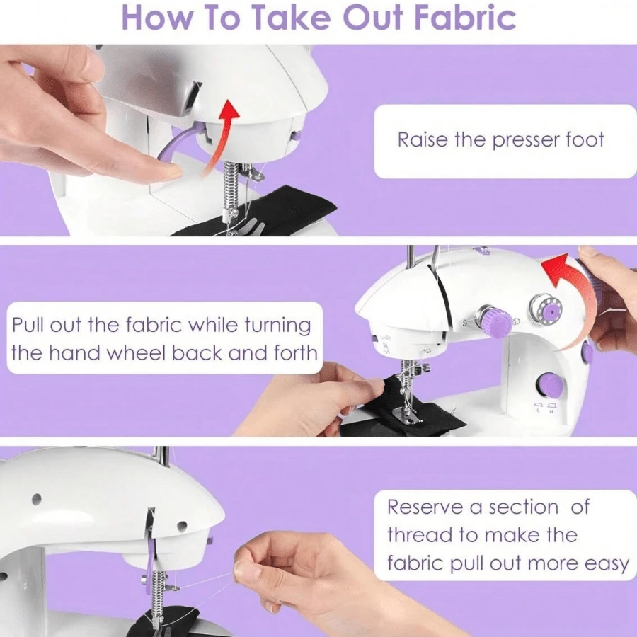 Portable Electric Sewing Machine With Pedal, Compact Sewing Machine For